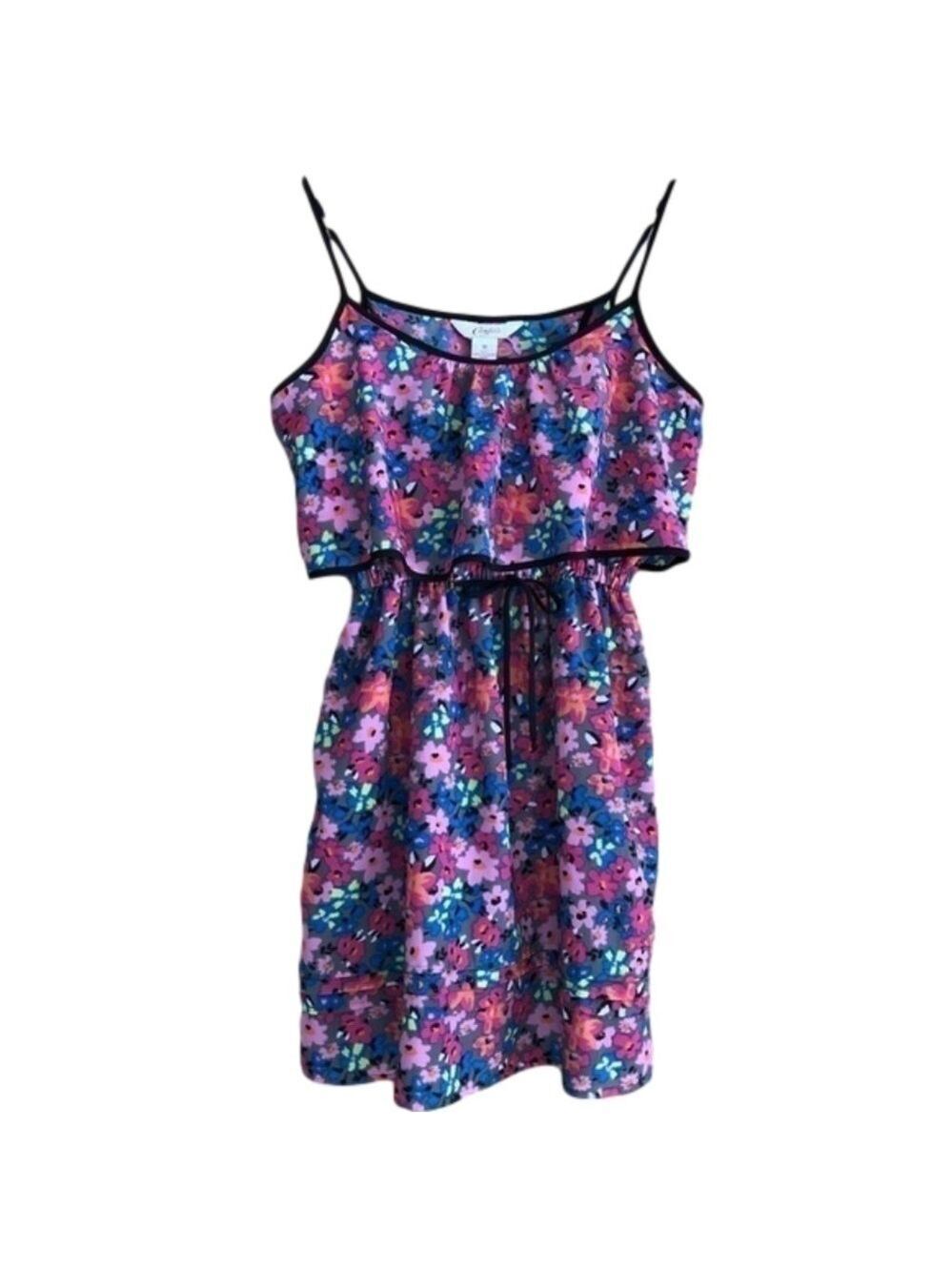 Candie’s floral open back spaghetti strap dress size medium
